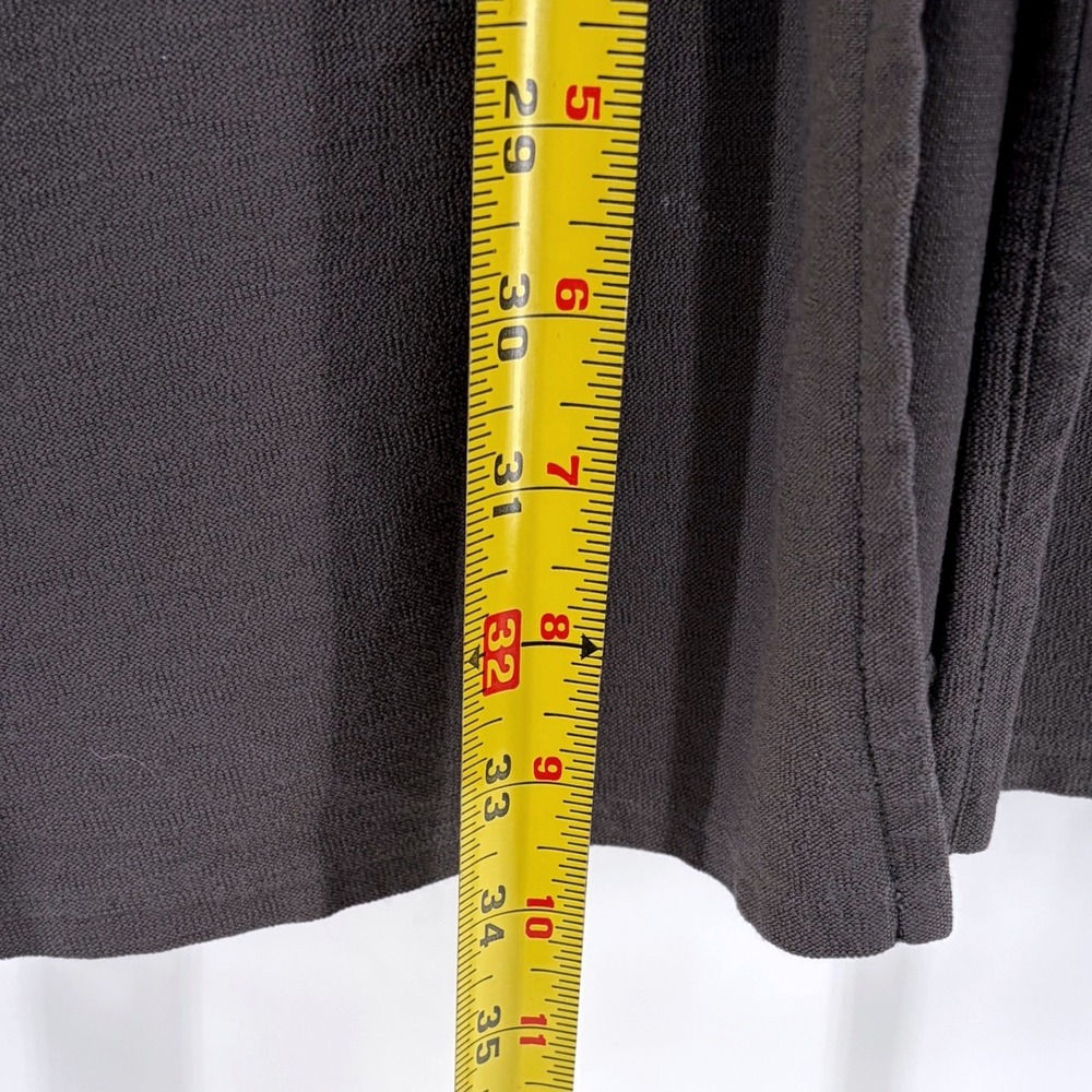 Eileen‎ Fisher Womens Charcoal Gray Viscose Blend Longline Zip Up Hoodie Size M - Picture 7 of 9